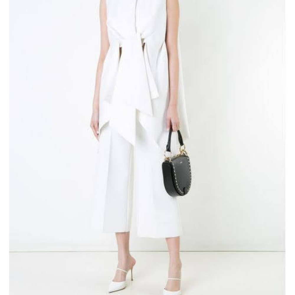 NWT $2150 Delpozo sz 40 US8 high low tie front vestcoat - Picture 4 of 10